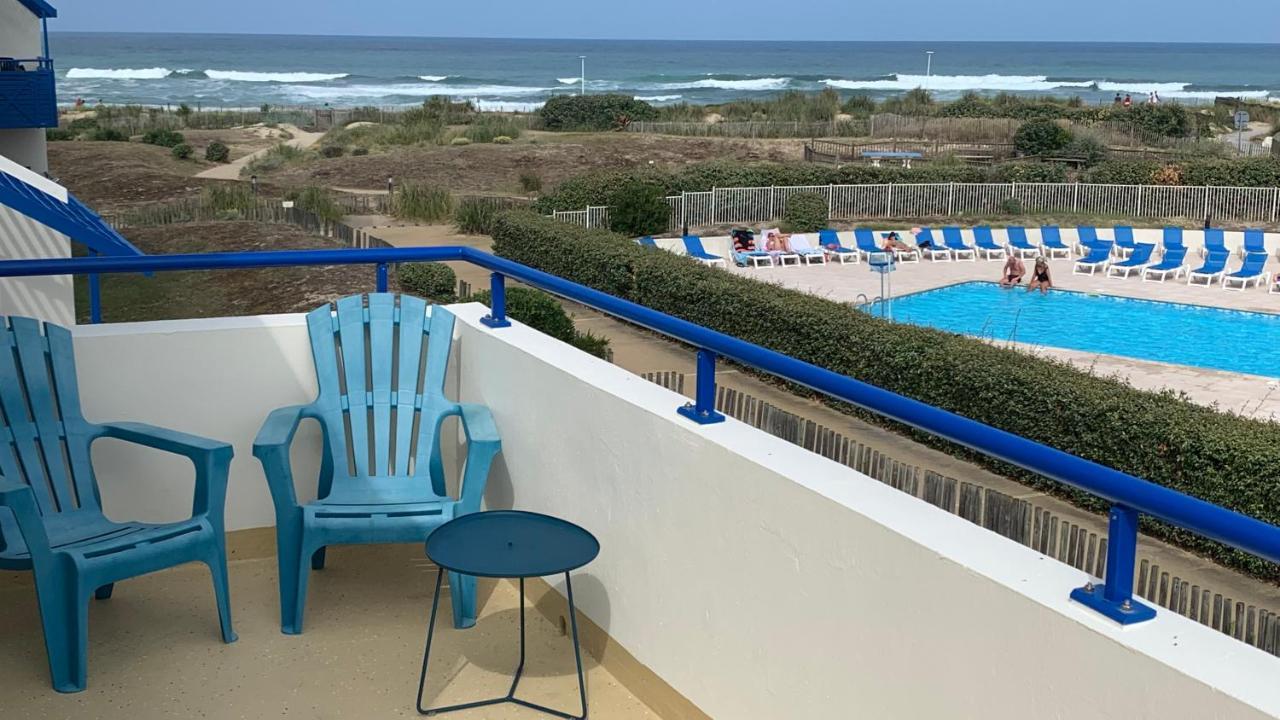 Bleu Marine Vue Ocean, 2 Chambres, Terrasse 30M2, Parking Privatif Et Piscine En Ete Lacanau Buitenkant foto
